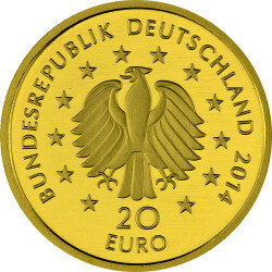 20 Euro Goldmünze "Kastanie" - Deutschland 2014 - Serie: "Deutscher Wald"