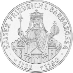 10 DM Gedenkmünze 1990 PP - 800. Todestag Kaiser Friedrich I. Barbarossa