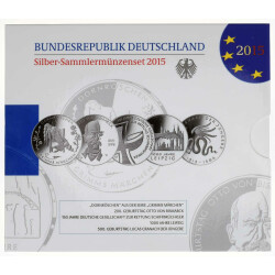 10 Euro Gedenkmünzen-Set Deutschland 2015 Polierte...