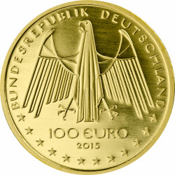 100 Euro Deutschland 2015 Gold st - UNESCO Oberes Mittelrheintal