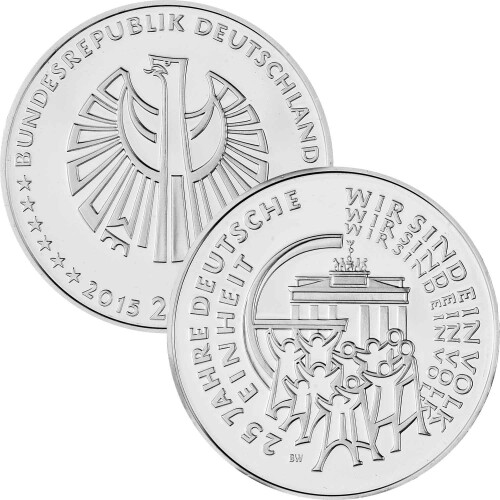 25 Euro Gedenkmünze Deutschland 2015 Silber bfr. - 25 Jahre Deutsche Einheit