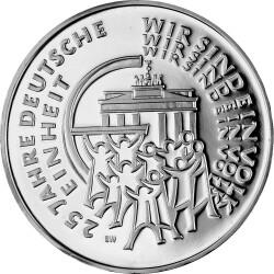 25 Euro Gedenkmünze Deutschland 2015 Silber PP - 25 Jahre Deutsche Einheit
