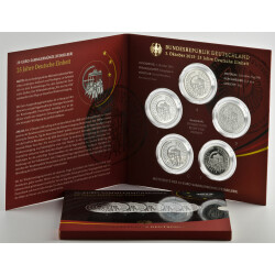 5 x 25 Euro Gedenkm&uuml;nze Deutschland 2015 Silber...