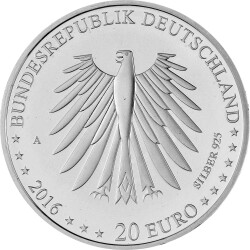 20 Euro Deutschland 2016 Silber bfr. - Rotkäppchen (Serie: Grimms Märchen)