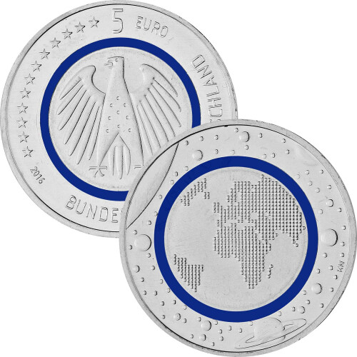 5 Euro Gedenkmünze Deutschland 2016 bfr. - Blauer Planet Erde