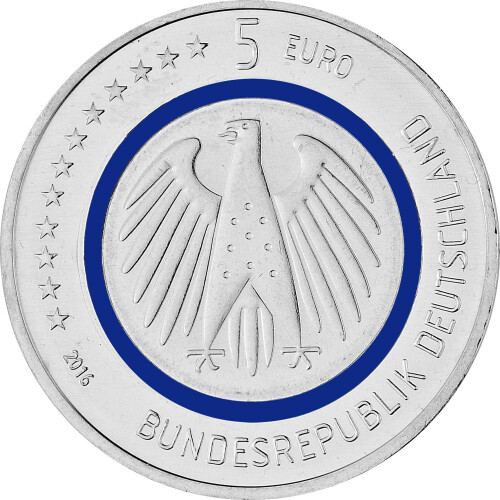 5 Euro Gedenkmünze Deuschland 2016 bfr. - Blauer Planet...