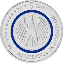 5 Euro Gedenkmünze Deutschland 2016 PP - Blauer Planet Erde - F Stuttgart
