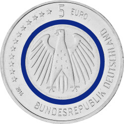 5 Euro Gedenkmünze Deutschland 2016 PP - Blauer...
