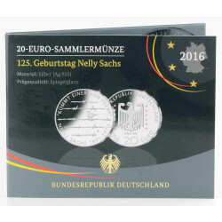 20 Euro Deutschland 2016 Silber PP - Nelly Sachs