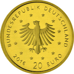 20 Euro Goldmünze "Nachtigall" - Deutschland 2016 - Serie: "Heimische Vögel"