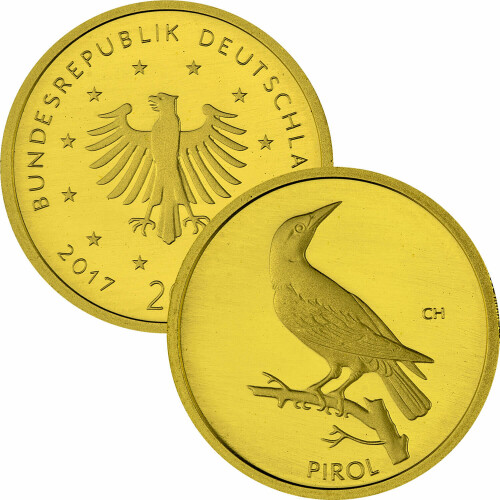 20 Euro Goldmünze "Pirol" - Deutschland 2017 - Serie: "Heimische Vögel"