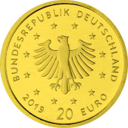 20 Euro Goldmünze "Wanderfalke" - Deutschland 2019 - Serie: "Heimische Vögel"