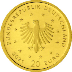 20 Euro Goldmünze "Schwarzspecht" - Deutschland 2021 - Serie: "Heimische Vögel"