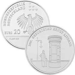 20 Euro Deutschland 2016 Silber bfr. - Ernst Litfaß