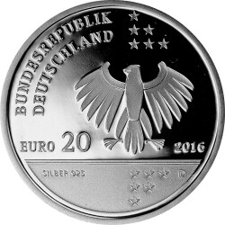 20 Euro Deutschland 2016 Silber PP - Ernst Litfaß