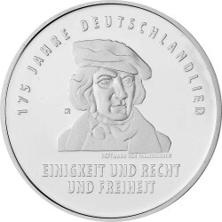 20 Euro Deutschland 2016 Silber bfr. - Deutschlandlied