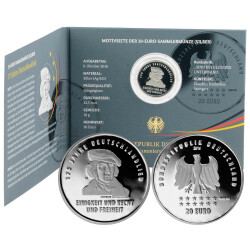 20 Euro Deutschland 2016 Silber PP - Deutschlandlied