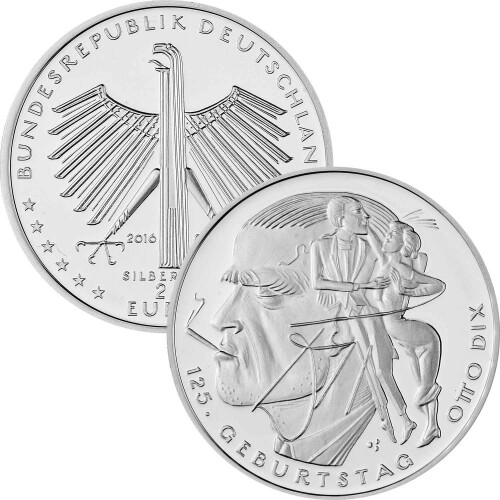 20 Euro Deutschland 2016 Silber bfr. - Otto Dix