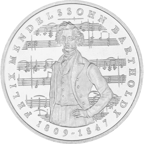 5 DM Gedenkmünze 1984 - 175. Geburtstag Felix Mendelssohn Bartholdy
