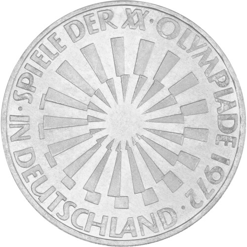 10 DM Gedenkmünze 1972 D - Strahlenspirale Deutschland