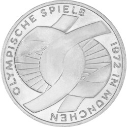 10 DM Gedenkm&uuml;nze 1972 D - verschlungene Arme