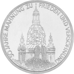 10 DM Gedenkmünze 1995 J - Frauenkirche Dresden