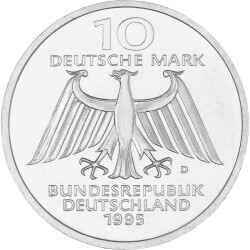 10 DM Gedenkmünze 1995 D - 150. Geburtstag Wilhelm...