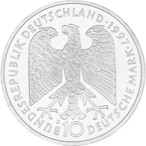 10 DM Gedenkmünze 1997 D - 200. Geburtstag Heinrich Heine