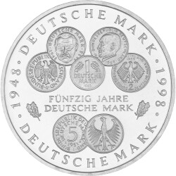 10 DM Gedenkm&uuml;nze 1998 F - 50 Jahre Deutsche Mark