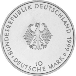 10 DM Gedenkmünze 1999 D - 50 Jahre Grundgesetz...