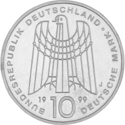 10 DM Gedenkmünze 1999 J - 50 Jahre SOS -...