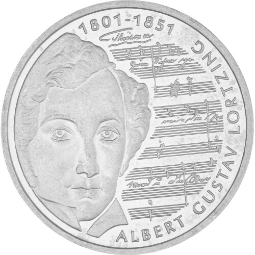 10 DM Gedenkmünze 2001 J - 200. Geburtstag Albert Lortzing