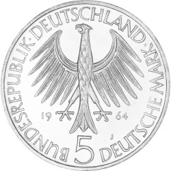 5 DM Gedenkmünze 1966 - 150. Todestag Johann Gottlieb Fichte