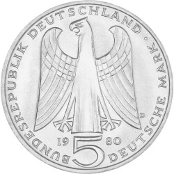 5 DM Gedenkmünze 1980 - 750. Todestag Walther von...