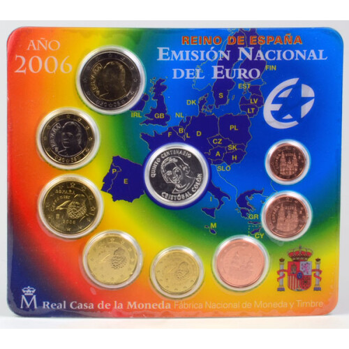 Offizieller KMS Spanien 2006 Stempelglanz (st) mit Columbus-Medaille