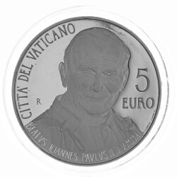 5 Euro Gedenkmünze Vatikan 2011 Silber PP - Seligsprechung