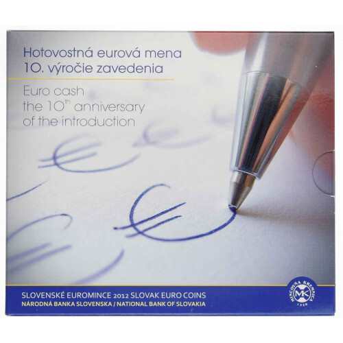 Offizieller KMS Slowakei 2012 "10 Jahre Bargeld" in Stempelglanz (st)