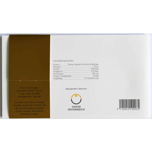 5 Euro Gedenkmünze Österreich 2013 Silber hgh - Wiener Walzer