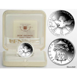 5 Euro Gedenkmünze Vatikan 2013 Silber PP - Sedisvakanz