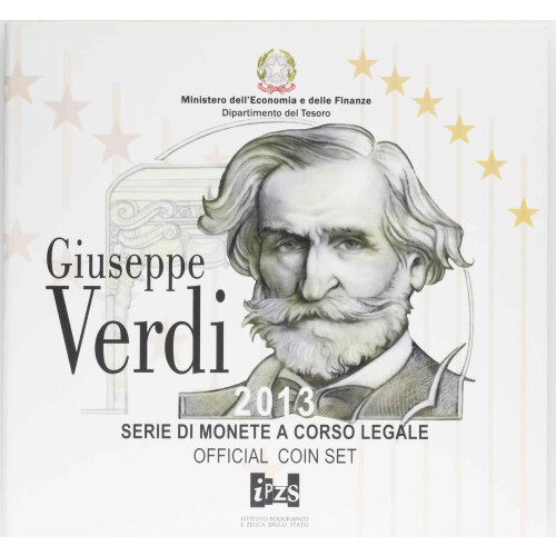 Offizieller KMS Italien 2013 in Stempelglanz (st) inkl. 2 Euro Gedenkmünze